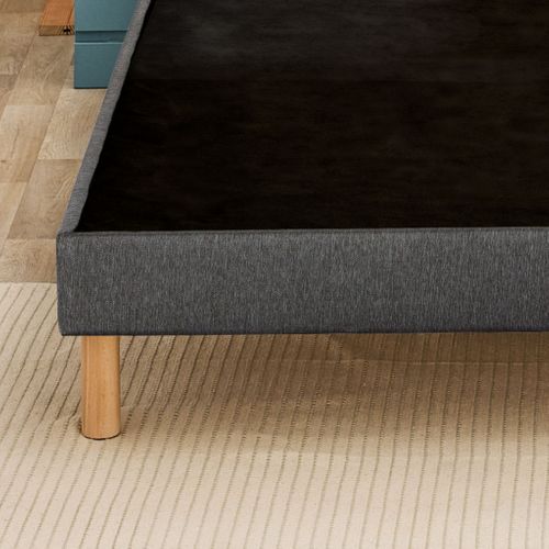 Sommier Déco Tapissier Unic Gris 2x90x200
