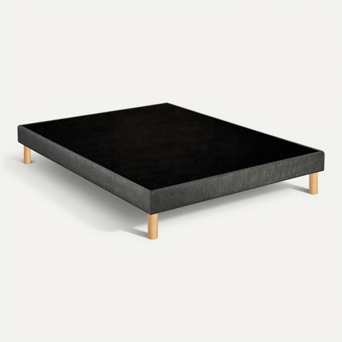 Sommier Déco Tapissier Unic Gris 2x90x200