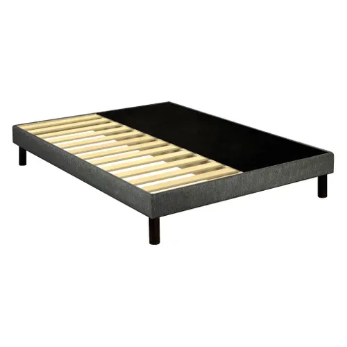 Sommier Déco Tapissier Unic Gris 160x190