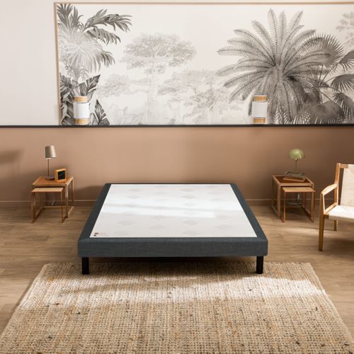 Sommier Confort Ferme Nature Chenillé Gris 140x200