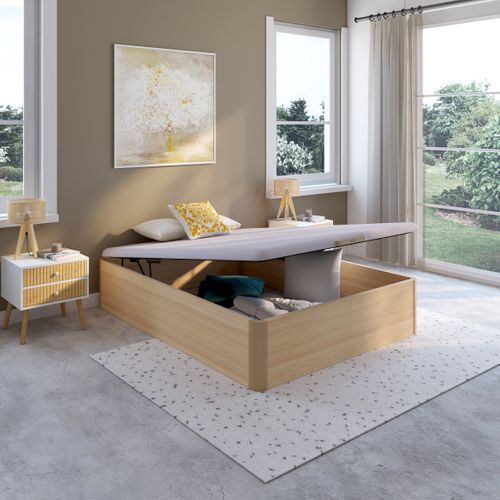 Sommier coffre 140x190 cm BULTEX INGENIEUX chêne