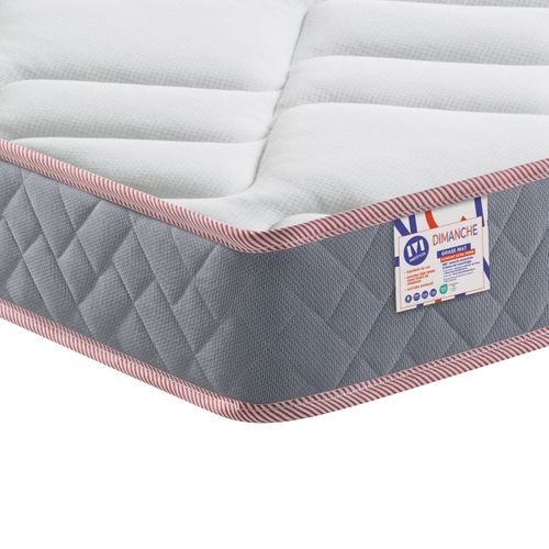 Matelas ressorts 140x190 cm avec mémoire de forme GRASS MAT ép.24 cm vue accessoires