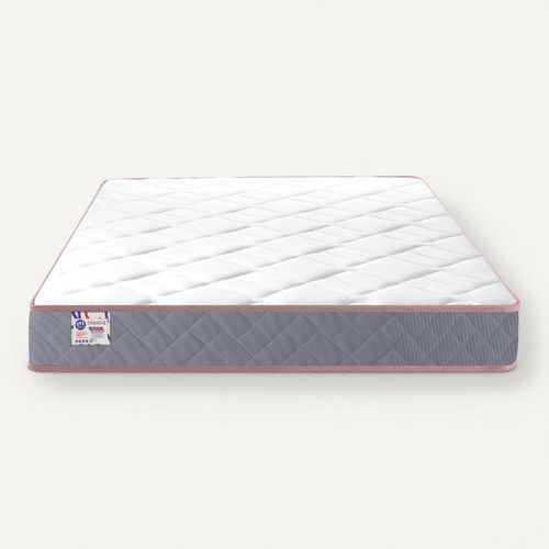 Matelas ressorts 140x190 cm avec mémoire de forme GRASS MAT ép.24 cm vue de face