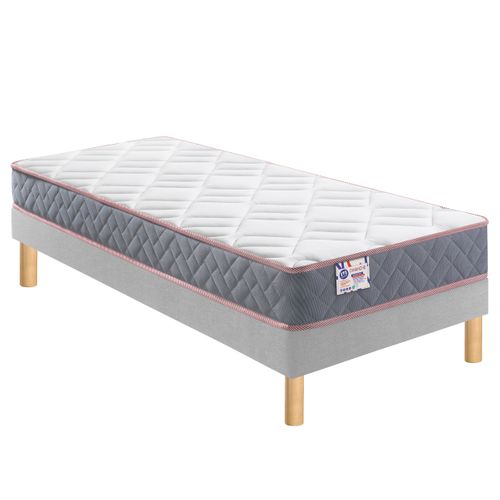 Matelas ressorts 90x190 cm avec mémoire de forme GRASS MAT ép.24 cm