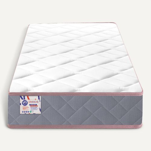 Matelas ressorts 90x200 cm avec mémoire de forme GRASS MAT ép.24 cm vue de face