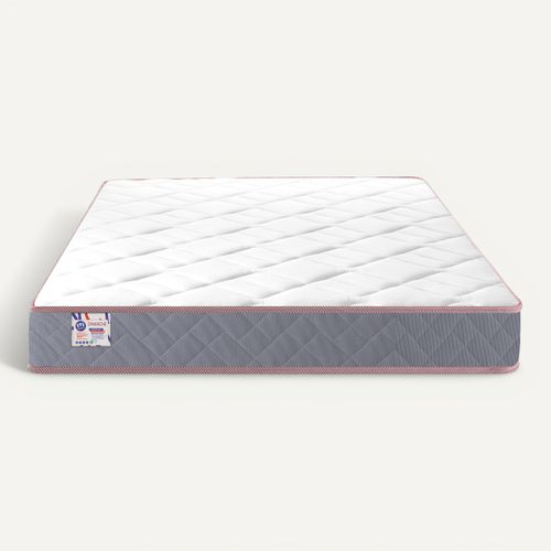 Matelas ressorts 140x200 cm avec mémoire de forme GRASS MAT ép.24 cm vue de face