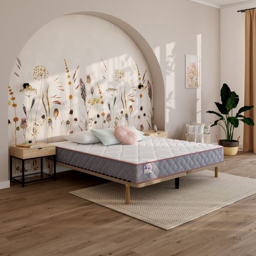 Matelas ressorts 180x200 cm avec mémoire de forme GRASS MAT ép.24 cm vue d'ambiance 1