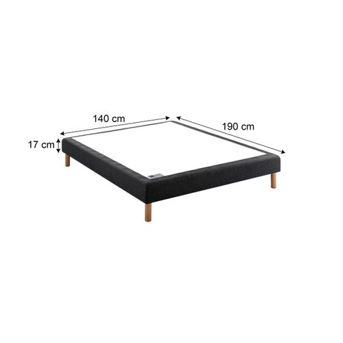 Sommier gris 140x190 cm BULTEX MOELLEUX