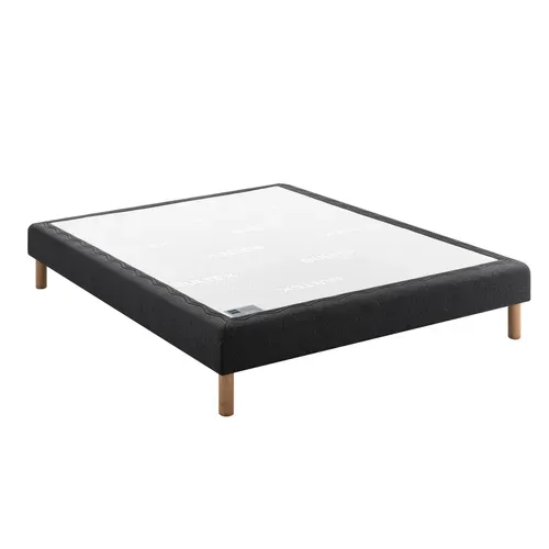 Sommier gris 140x200 cm BULTEX MOELLEUX vue 3/4