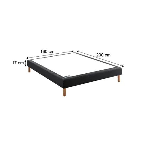 Sommier gris 160x200 cm BULTEX MOELLEUX