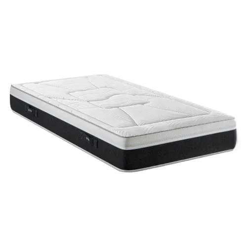 Matelas hybride 90x200 cm BULTEX LUNAR ép.25 cm vue 3/4