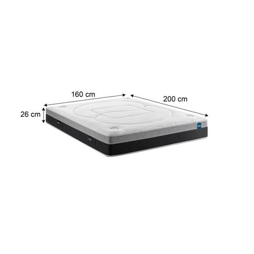 Matelas hybride 160x200 cm avec mémoire de forme ASTRION ép.26 cm