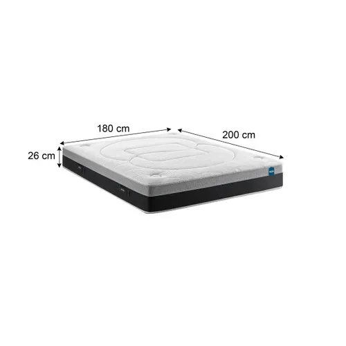 Matelas hybride 180x200 cm avec mémoire de forme ASTRION ép.26 cm