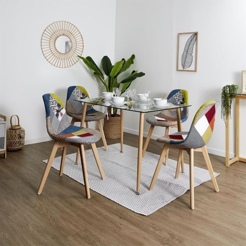 Lot De 2 Chaises Scandinaves Multicolore - Patchwork