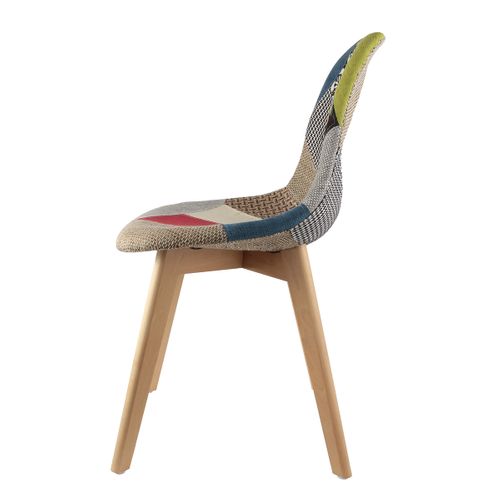 Lot De 2 Chaises Scandinaves Multicolore - Patchwork