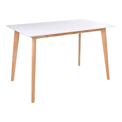 Table Repas 120x70cm Naturelle Et Blanche - Gram
