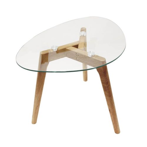 Lot De 2 Tables Basses Gigognes Verre Trempé - Roch