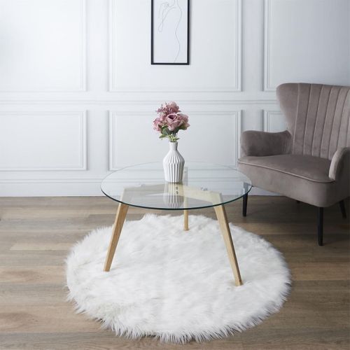 Verane - Table Basse Ronde Plateau Verre