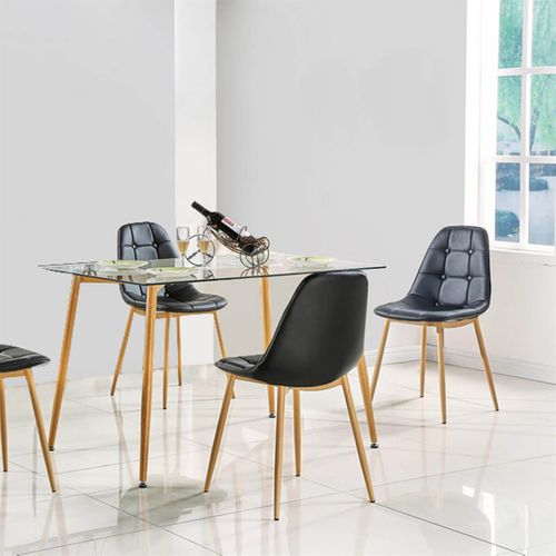 Table Repas Rectangulaire Plateau En Verre - Verana