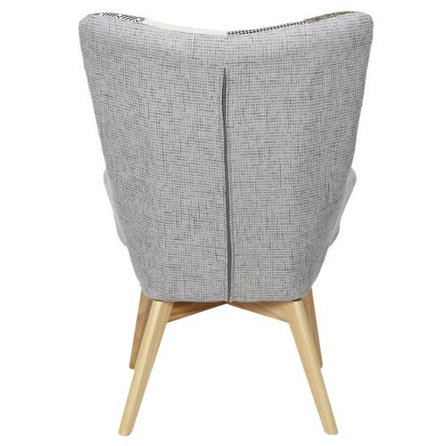 Fauteuil Patchwork Motifs Grisés - Giada