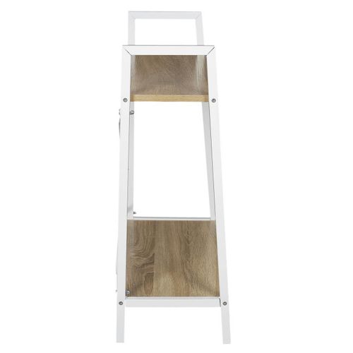 Etagère à 2 Niveaux Bois Et Métal Blanc - Lieta