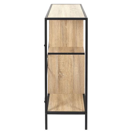 Etagère 3 Niveaux Aspect Bois Et Métal Noir - Endis