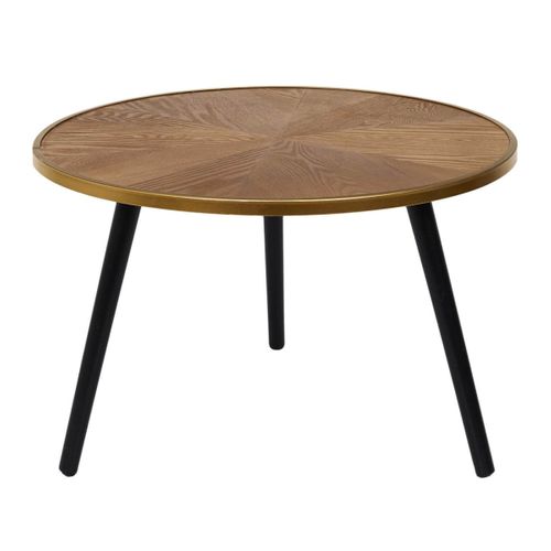 Tables Gigognes Plateau Effet Bois Cerclage Or - Gauthier