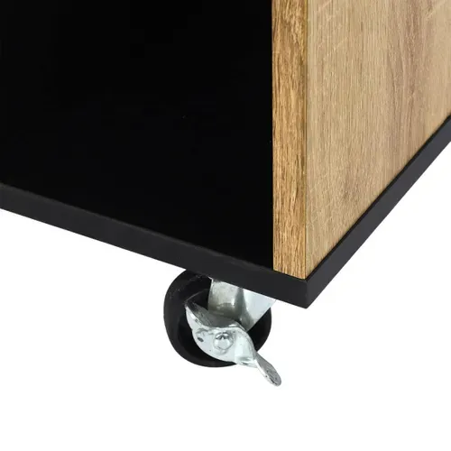 Desserte à Roulettes Multi-rangement Aspect Bois - Dinaj