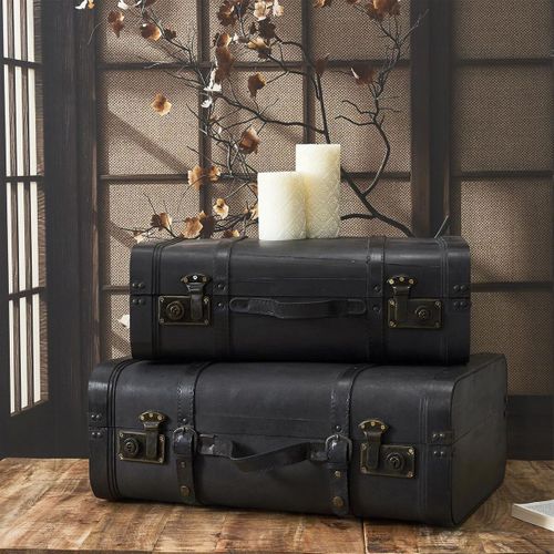 Lot De 2 Malles De Rangement Vintage Simili - Curtis