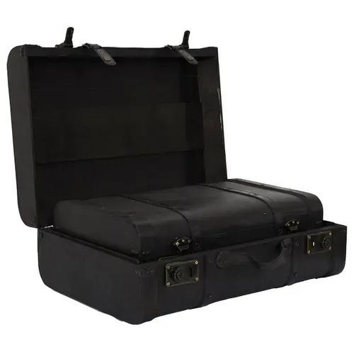 Lot De 2 Malles De Rangement Vintage Simili - Curtis