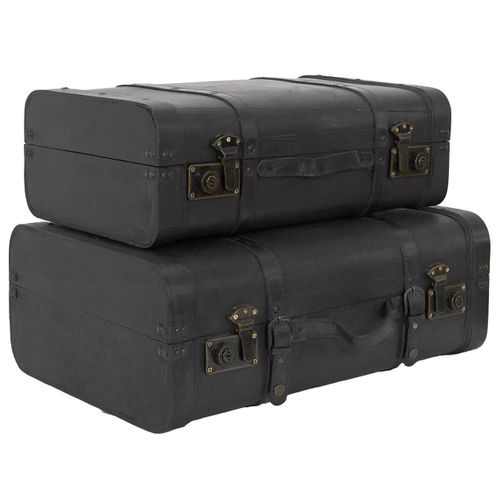 Lot De 2 Malles De Rangement Vintage Simili - Curtis