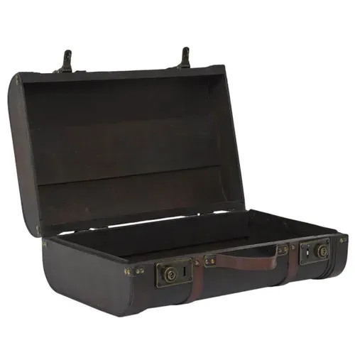 Lot De 2 Malles De Rangement Vintage Simili - Curtis