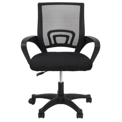 Fauteuil De Bureau Sur Roulettes Noir Tissu Mesh - Walter