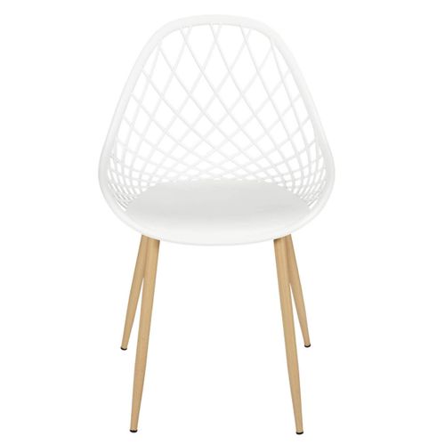Lot De 4 Chaises Blanches Coque Arrondie - Tressie