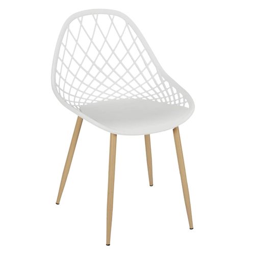 Lot De 4 Chaises Blanches Coque Arrondie - Tressie