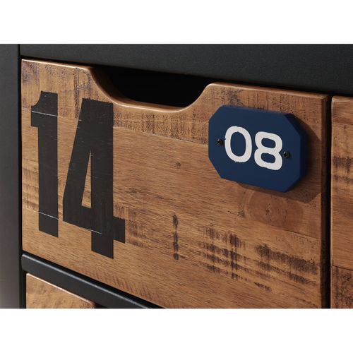 Commode 4 Tiroirs En Pin Massif Avec Motifs - Tchad