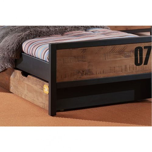 Tiroir Pour Lit 90x200cm En Pin Massif à Motifs - Tchad