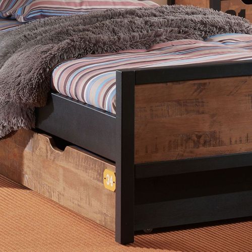 Tiroir Pour Lit 90x200cm En Pin Massif à Motifs - Tchad