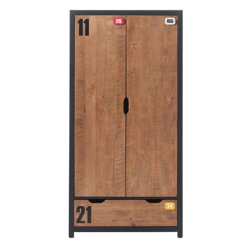 Chambre Complète 90x200cm Et Sommier + Armoire 2p - Tchad