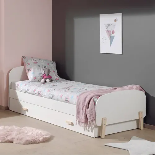 Lit Gigogne 90x200cm Avec Tiroir De Lit - Bodhi White