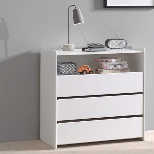Commode 3 Tiroirs Et Niche Blanche - Bodhi White