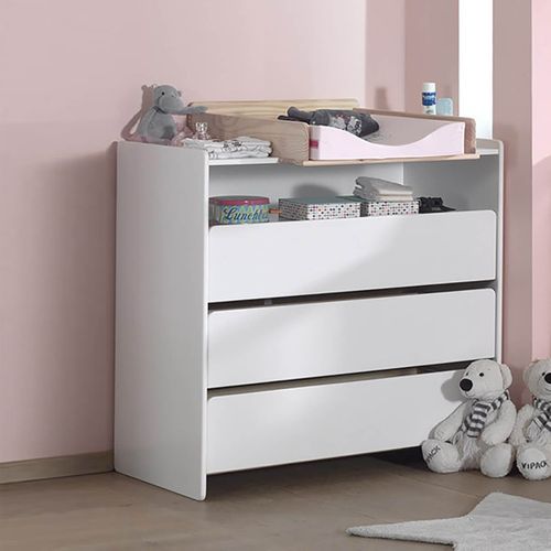 Commode 3 Tiroirs Et Niche Blanche - Bodhi White
