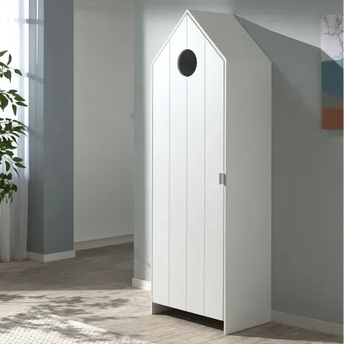 Armoire Cabane De Plage Blanche 1 Porte - Havre