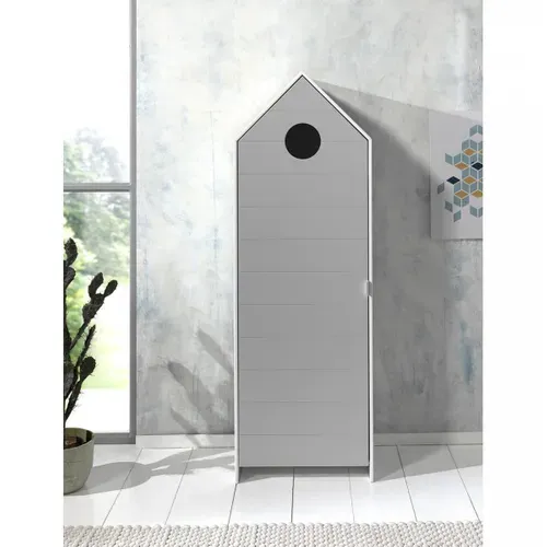 Armoire Cabane De Plage Grise 1 Porte - Havre