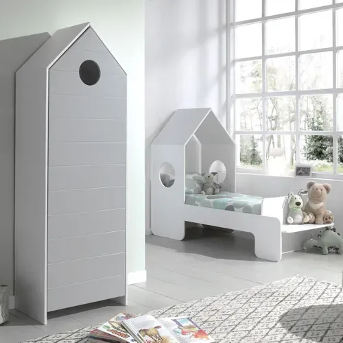 Armoire Cabane De Plage Grise 1 Porte - Havre