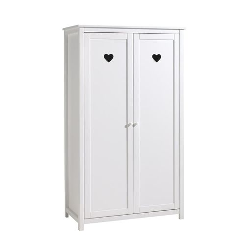 Lit 90x200cm + Chevet + Armoire 2 Portes + Bureau - Milady