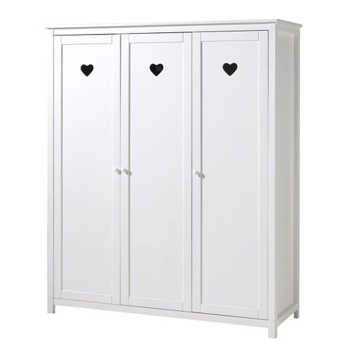 Chambre 90x200cm + Chevet + Armoire 3p + Pack Bureau - Milady