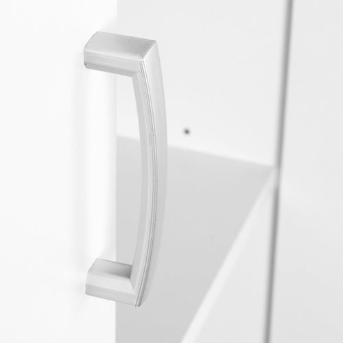 Teo - Armoire 2 Portes 6 Compartiments Coloris Blanc