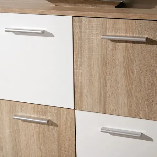 Meuble De Rangement 6 Portes Aspect Bois - List