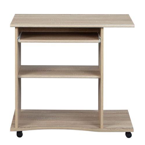 Meuble Informatique Sur Roulettes Aspect Bois - List